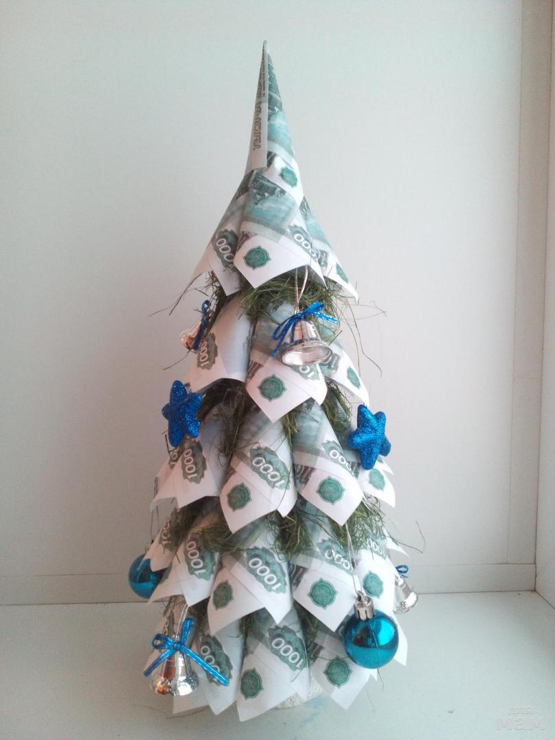 Елка из бумажных денег. Подарки из денег елка. Как сделать елку из денег. Елка из денег. Елка из купюр.