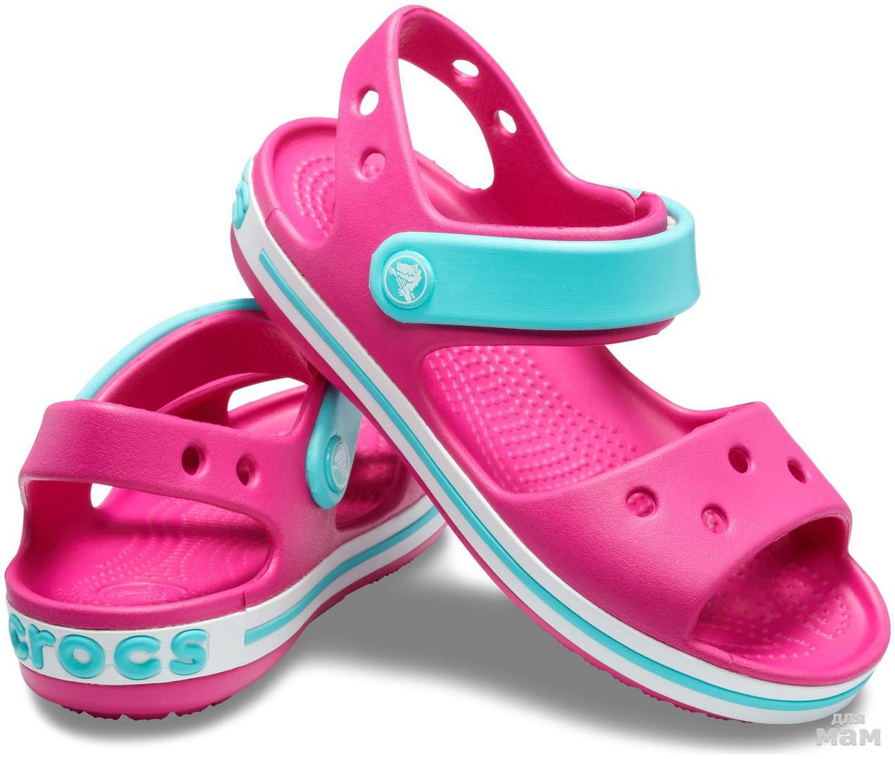 Крокс сандали. Crocs c12. Crocs Crocband Sandal Pool Candy Pink. Crocs Crocband. Крокс детские сандалии размер с9.
